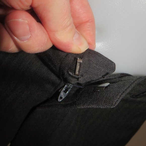 Brooks Brothers Makers Vintage Gray Herringbone Three Roll Two Suit 40R - Picture 13 of 15